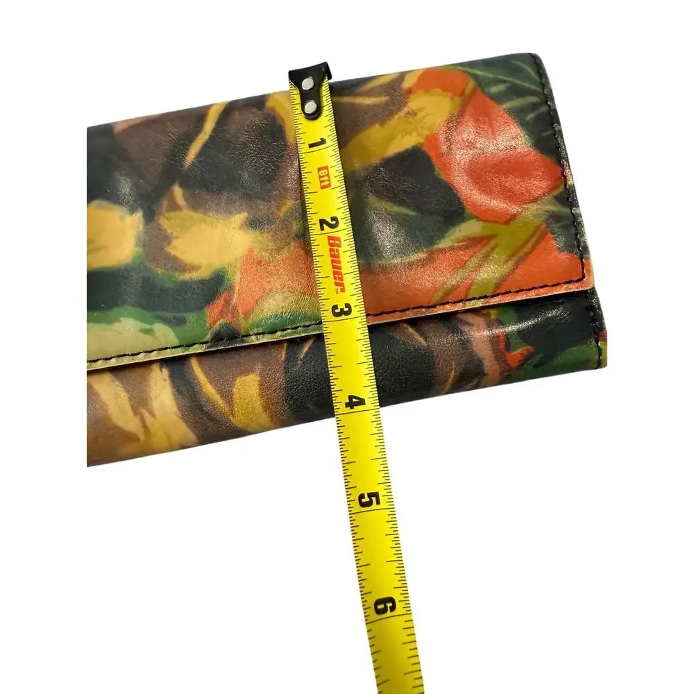 Patricia Nash Terresa Wallet Winter Bloom Leather Trifold RFID Blocking